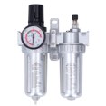 thumbnail image 2 of G1/2in Air Compressor Filter Aluminum Alloy Water Oil Separator Regulator With Pressure Gauge, 2 of 8
