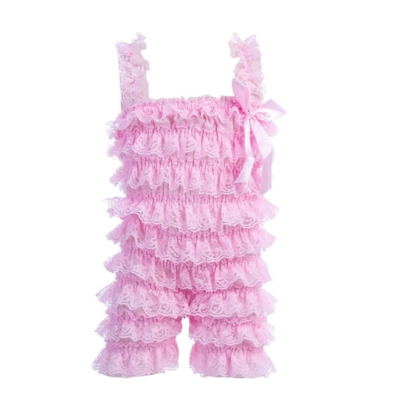 Ierhent Baby Bodysuit Baby Girls' Long-Sleeve Bodysuit(Pink,M)