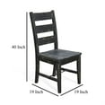 thumbnail image 5 of Rena Dining Chair Set of 2, Ladderback and Wood Seat, Black Mahogany, 5 of 6