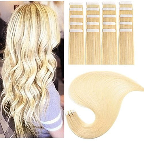 Thefashionway Brazilian Human Hair Extensions Tape In Silky