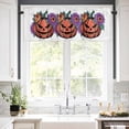 thumbnail image 5 of Halloween Valances for Windows Funny Pumpkin Flowers Rod Pocket Curtain Valance Window Treatment Short Curtains for Kitchen Living Room, 60"x18", 5 of 5