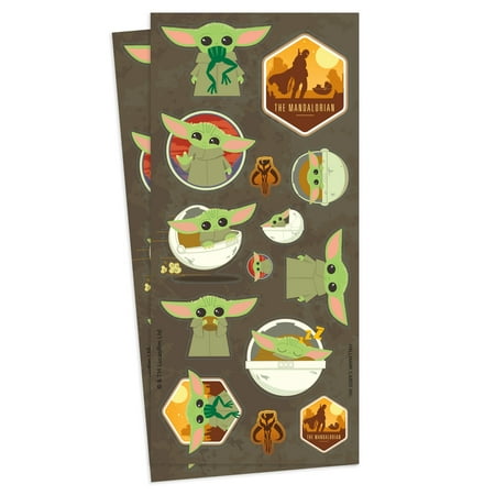 Hallmark Star Wars: The Mandalorian Stickers (Grogu), 2 Sheets