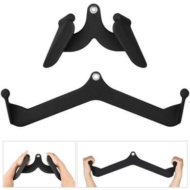 2 Pcs LAT Pulldown Attachments, LAT Bar Cable Machine Attachments, Pull Down Bars, Multi-Purpose V-bar, Back Tricep Bar Strength Training Handles for Home, Gym, Neutral Pull Down Accessories