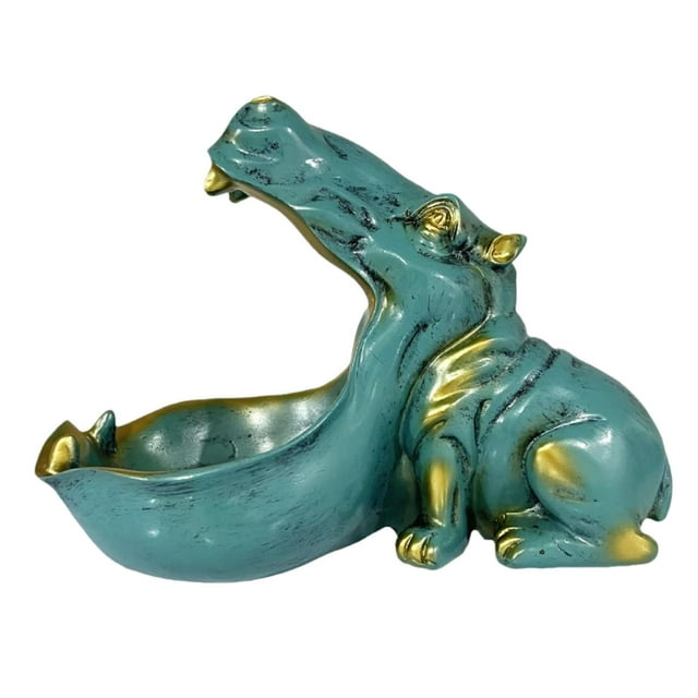Hippo Resin Candy Tray Key Bowl Home Decoration for Living Room Coffee Table