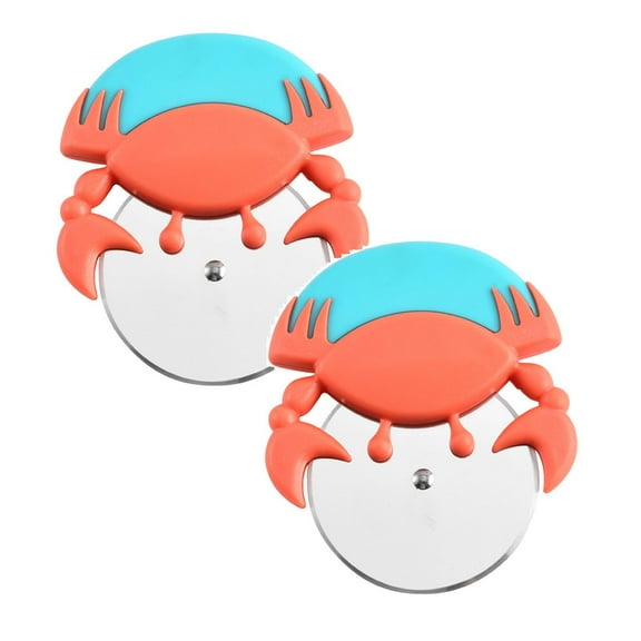 Clearance Cutter under $8 Cute Pizza Slicer Funny Pizza Cutter Wheel Cartoon Crab Pie Slicer Large Non Slip Rustproof Pasta And Pizza Tools For Pizzas Cakes Pancakes Bread
