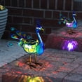 thumbnail image 2 of Lámpara solar con forma de estatua de pavo real HONGLAND, impermeable, de metal, para exteriores, 2 of 9