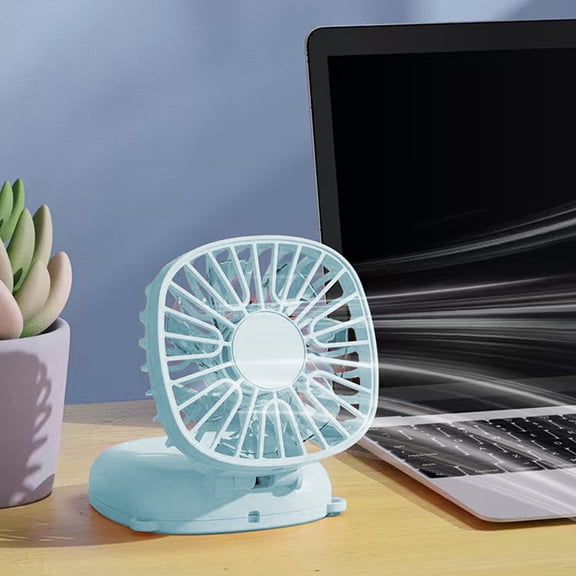 YiJuHui USB Rechargeable Handheld Fan with Mirror, 3 Speed Portable Hanging Neck Fan, Personal Cooling Fan for Outdoor Travel, Office, Home, Gym, and Camping, Quiet Battery Operated Mini Fan