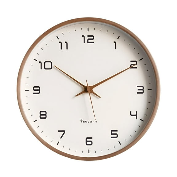 DESIGNICE Nordic Wooden Wall Clock,Modern Minimalist Mute Clock for Living Room Kitchen Home Decor