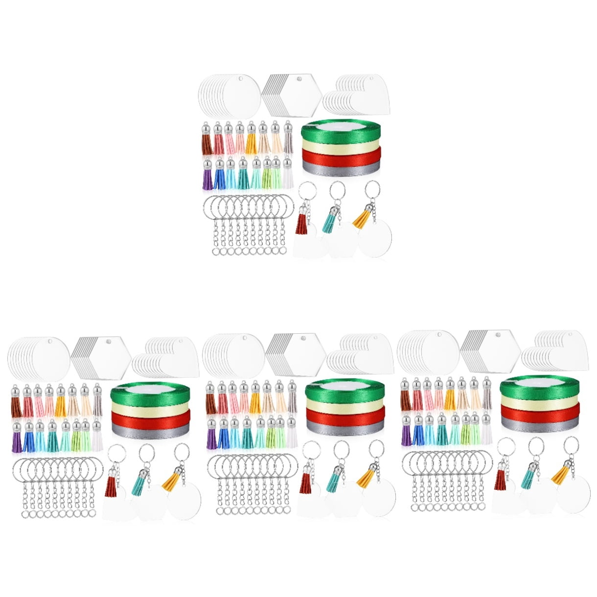 LITINKIMI DIY Acrylic Blanks, Assorted Colors, Smooth Edges, Practical Accessories for Decor, 4Sets