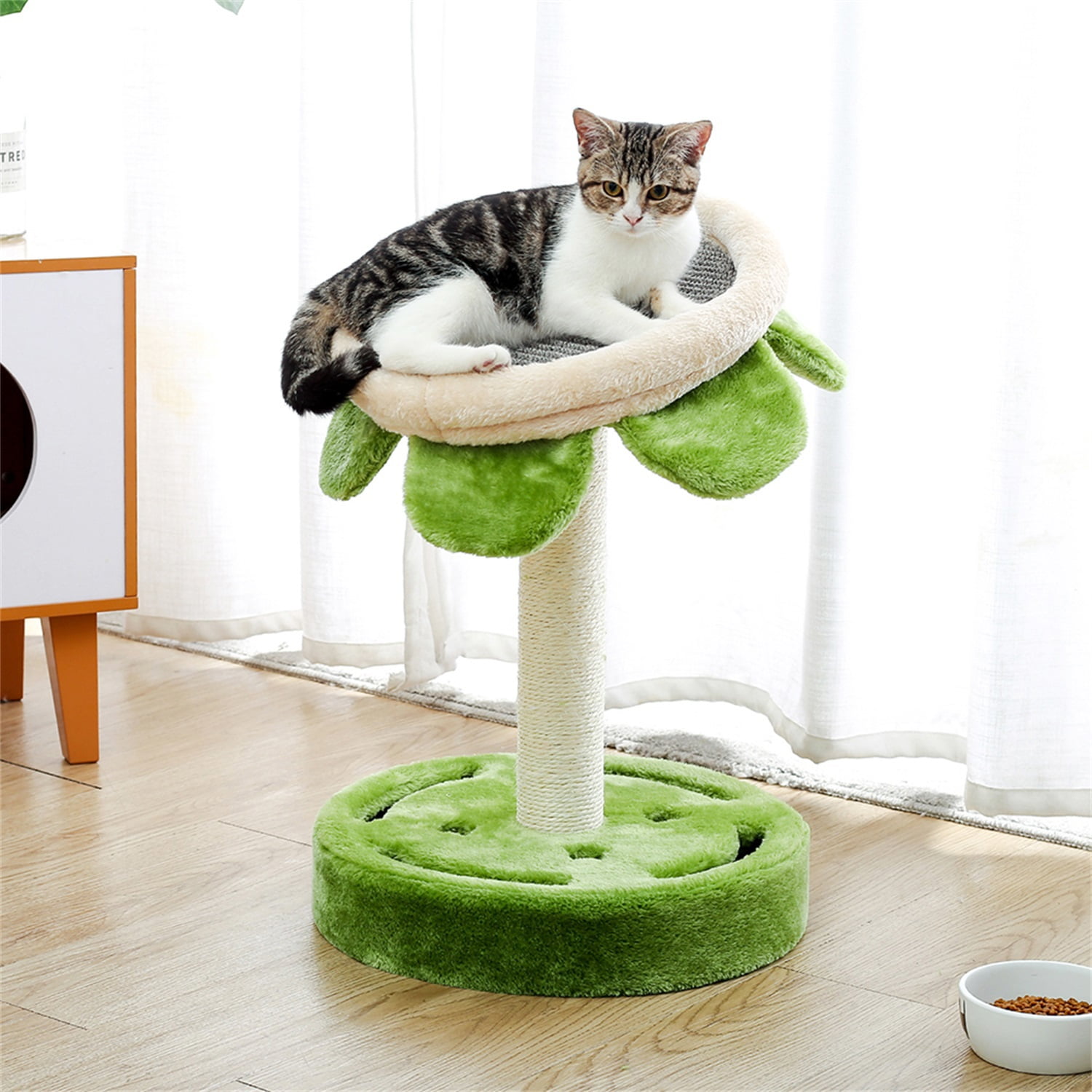 Pefilos 32" Cat Scratching Post Cat Tree, Cute Cat Scratcher Furniture Interactive Activity Toys for Kitten, Black Pefilos 32" Cat Scratching Post Cat Tree, Cute Cat Scratcher Furniture Interactive Activity Toys for Kitten, Black