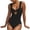 Black, variant on WREESH Women's Push Up One Piece Swimsuit Tummy Control U Monokini Ruched High Cut Bathing Suit Fashion Swimwear 2025 Black