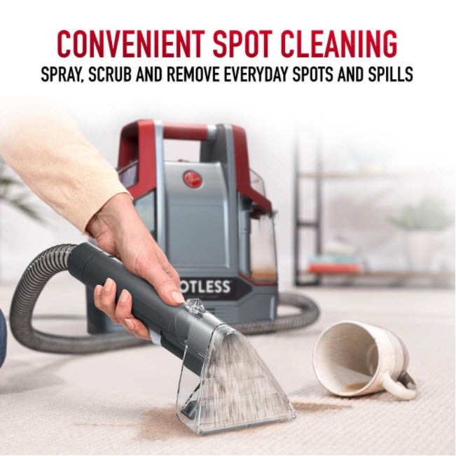 Hoover Spotless Bagless Spot Lifter Carpet Cleaner 3.5 amps Standard Red -  Ace Hardware