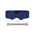 thumbnail image 3 of INSPIRE CHIC Womens Waist Belts Skinny Stretchy Belts Blue & Bow Decor Navy Blue 68.6cm/27" & 75cm/29.5", 3 of 7