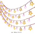 thumbnail image 2 of Christmas Crystal Ball String Lights 10FT 20 LED Battery Operated Pink Fairy Lights for Indoor Holiday Mantel Party Decor, 2 of 6
