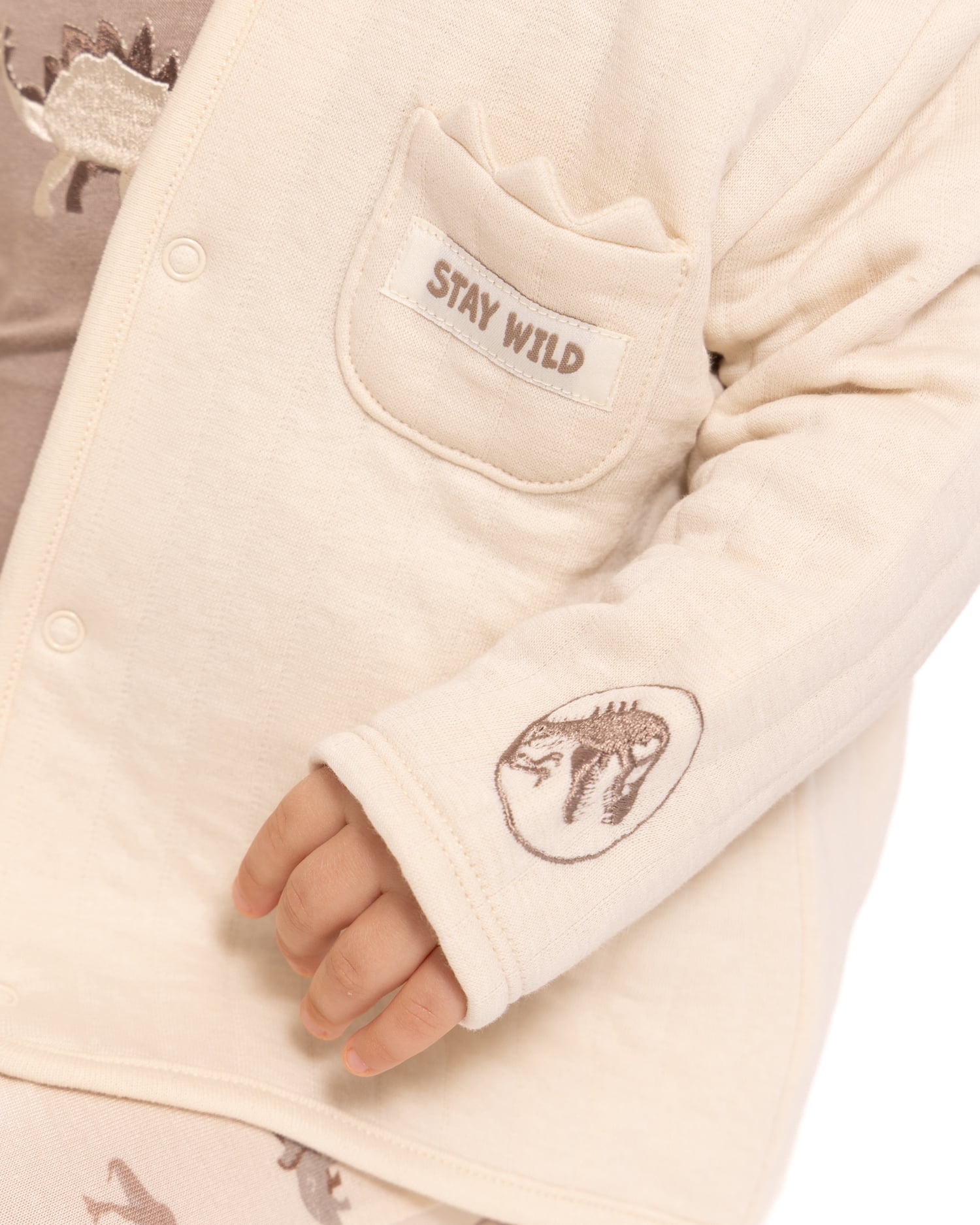 Jurassic World Baby Unisex Hooded Cardigan, Bodysuit and Pants, 3-Piece Outfit Set, Sizes Newborn-18M