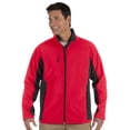 thumbnail image 1 of Devon & Jones D997 Men's Soft Shell Colorblock Jacket - Red/Dk Charcoal - X-Large, 1 of 2