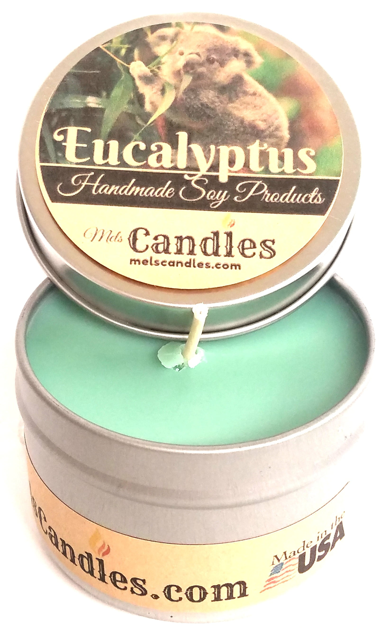 Eucalyptus 4 ounce All Natural Tin Soy Candle