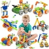 MOONTOY 175 Pieces Building Blocks STEM Toys for 4 5 6 7 8+ Year Old Boys Erector Sets Kits Building Toys for Kids Age 4-8 6-8 5-7 8-10 Creative Learning Game Engineering Stem Projects Activities Gift