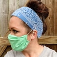 thumbnail image 3 of SPRING PARK Unisex Paisley Yoga Headband Wide Stretch Hair Band With Button Women Sports Sweatband, 3 of 8