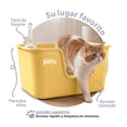 thumbnail image 2 of Arenero Para Gato Caja De Arena Mediano Con Pala Esquimal Pets Color Amarillo, 2 of 6
