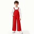 thumbnail image 5 of Babcutegg Kid Girls Overalls Comfortable Jumpsuits Casual Fashion Soild Color Back to School with Side Pockets Spring and Fall Rompers for Girls Red Size 11, 5 of 9