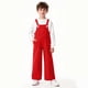 thumbnail image 4 of Cowsor Girls Loose Fit Denim Bib Baggy Overall Jumpsuit Straight Wide Leg Stretchy Jean Pants Fashion, 4 of 7
