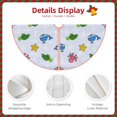 thumbnail image 4 of Daiia Sea Turtle Whale Drawing Merry Christmas Tree Skirt , Xmas Large Lace-up Tree Skirt, Santa Snowflakes Rustic Home Decorations New Year Party Farmhouse Decor-36", 4 of 7