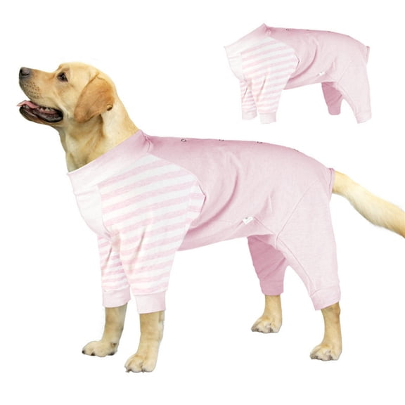 HQREA Cotton Dog Recovery Suit After Surgery Male Female Dog Spay Surgery Suit Onesie for Medium Large Breed