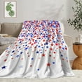 thumbnail image 6 of Yhmxh 4th of July Patriotic Throw Blanket, Independence Day American Flag Decorative Sofa Blanket Red and Blue Stars Design Soft Warm Blanket for Memorial, Labor Day, Bed, Living Room Decor, 6 of 6