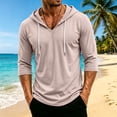 thumbnail image 6 of Vxararl3/4 Sleeve Mens Hoodies Fall Winter Trendy Print Hoodies Big and Tall Hooded Sweatshirt Loose Fleece Sweater Watermelon Red S, 6 of 6