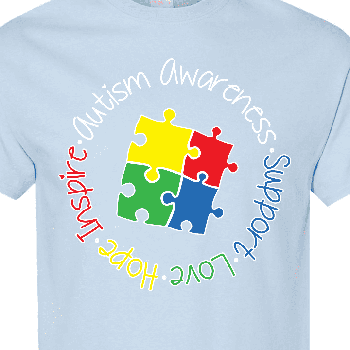 Inktastic Autism Awareness Circle T-Shirt