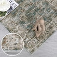thumbnail image 2 of Washable Vintage Area Rug – Boho Distressed Low Pile Carpet, Soft, Mark Resistant, Non-Slip, Non-Shedding – Ideal for Living Room,Nursery, Office, Dining Room–Navy Blue, 9x12ft (274x366cm), 2 of 7