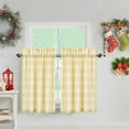 thumbnail image 7 of Bohogeo Buffalo Plaid Check Kitchen Tier Curtain,Rod Pocket Gingham Half Window Fall Curtains , Farmhouse Decorative Window Treatment 28"W x 36"L,Yellow/White, 7 of 7