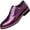 Purple, variant on Men's High Gloss Low Chunky Heel Oxford Shoes Classic Lace Up Glitter Faux Patent Leather Tuxedo Derby Dress Shoes for Wedding Prom Business