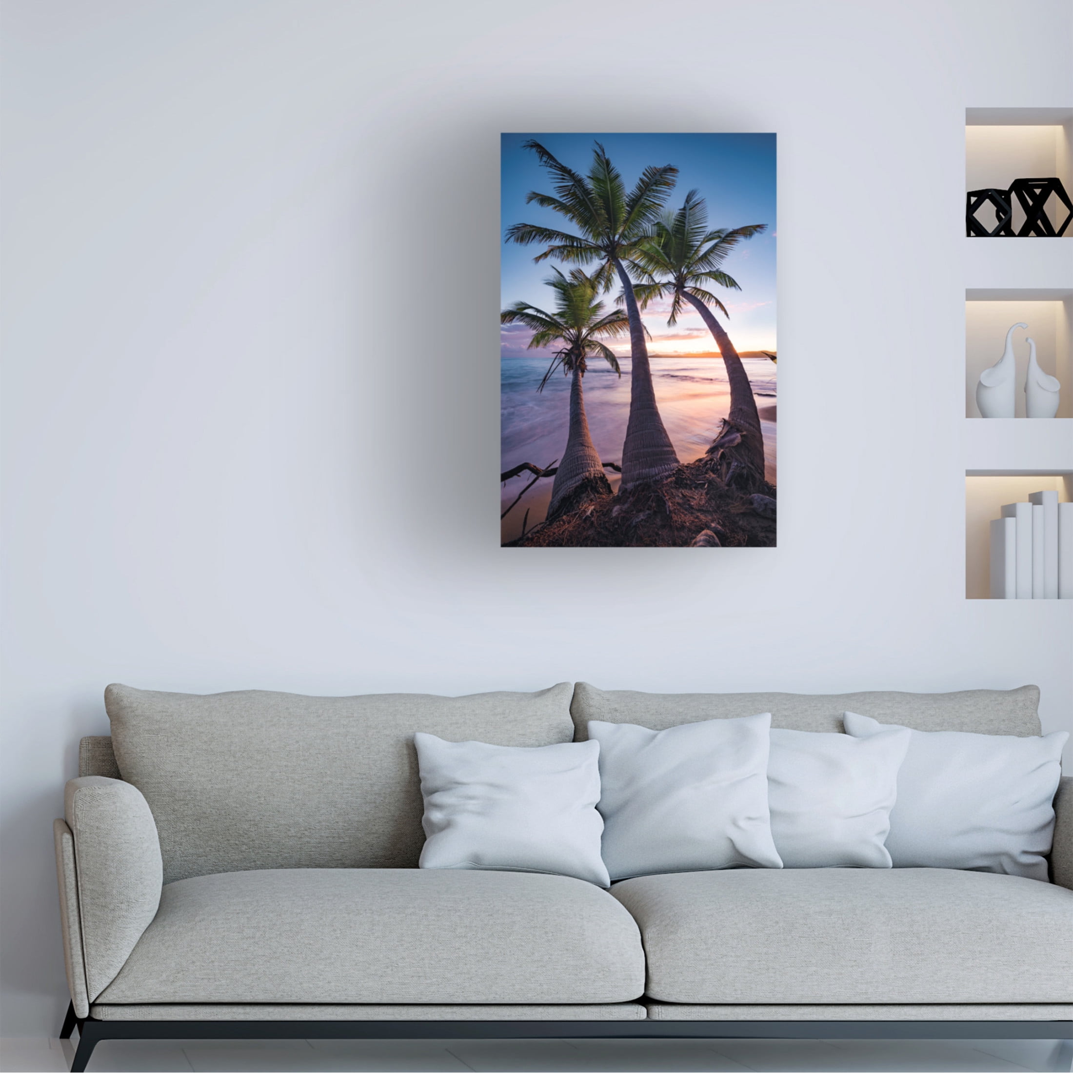 Trademark Fine Art Stefan Hefele Palmy Twilight Canvas Wall Art