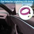 thumbnail image 2 of Cuerda de luz LED EL de 1m Unique Bargains, tira de luz de neón flexible para iluminación interior de automóviles, caja de batería (3V) púrpura, 2 of 7