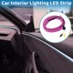 thumbnail image 2 of Cuerda de luz LED EL de 1m Unique Bargains, tira de luz de neón flexible para iluminación interior de automóviles, caja de batería (3V) púrpura, 2 of 7