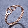thumbnail image 4 of KDSJSXW Wedding Bands Handcuff Ring A Sexy Ring Fashion Temperament Jewelry Real Gold Electroplating Handcuff Ring Gold Ring Set Chunky Rings Wedding Bands(Rose Gold,8), 4 of 4