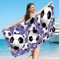 thumbnail image 4 of LACKUST Microfiber Beach Towel Quick Dry Lightweight Sand Free Large Soccer Print Sports Themed Towel for Pool Bath Travel for Adults Ki-ds 55"x27", 4 of 6