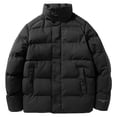 thumbnail image 1 of Gibobby Chaquetas ligeras con cierre Invierno personalizado más algodón y chaqueta de plumón gruesa chaqueta de moda suelta para hombres(Negro,XG), 1 of 3