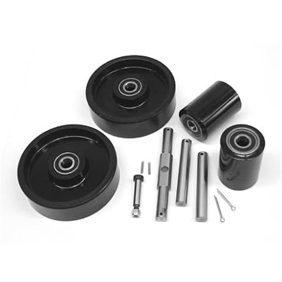 Pallet Mule - Wesley GWK-PUAA-CK AA5000, AA5500 Complete Wheel Kit for Manual Pallet Jack - Black