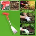 thumbnail image 4 of Pala para excavar ajo y herramienta de trasplante de huerto – Acero resistente de alto carbono, pala para desherbar vegetales engrosada, mango suave de PVC, resistente al óxido, 4 of 5