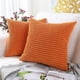 thumbnail image 1 of Juego de 2 fundas de cojín y cojín de gránulos de color naranja, funda de cojín cuadrada decorativa de pana suave, fundas de cojín, decoración del hogar para sofá, 1 of 4