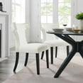 thumbnail image 2 of Side Dining Chair, Nailhead, Set of 2, White, Velvet, Modern Contemporary, Kitchen Room Cafe Bistro Restaurant Hospitality, 2 of 10