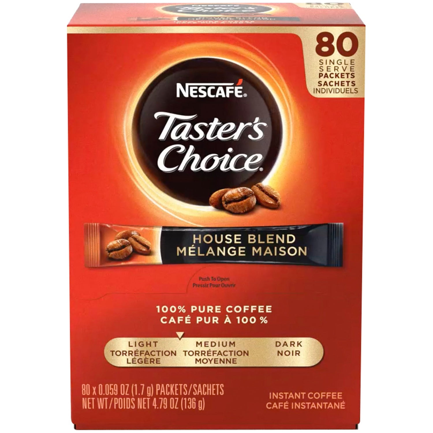Nescafe Taster's Choice House Blend Medium Light Roast Instant Coffee
