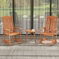 thumbnail image 3 of GVN Outdoor Rocker Chair, Rocking Chair,Outdoor Rocking Chair Solid Wood High Back Rocker with Slatted Seat, 3 of 10