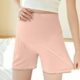 thumbnail image 5 of WMTBSRSW Lace Trim Maternity Shorts Stretchy Adjustable High-Rise Pregnancy Underwear Seamless Lightwieght Lounge Sleep Pajama Shorts, 5 of 5