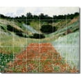 thumbnail image 1 of Ceramic Tile Mural-Claude Monet Garden Backsplash Tile Mural 12. 72" w x 60" h using (30) 12 x 12 ceramic tiles, 1 of 3