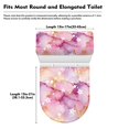 thumbnail image 7 of HELLHERO Pink Marble Texture Universal Toilet Seat Cover Replacement Elastic Edge Fits All Toilet Shapes Non-Slip Toilet Seat Covers Set Adjustable Gift Stretch Fit 17x21 Inches, 7 of 7