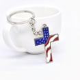 thumbnail image 6 of 4th of July Keychain Stainless Steel USA Flag Patriotic Charm Keyring Independence Day Souvenirs Gifts for Patriotic Party supplies Festivities Birthday xmas Gift for Men Women, 6 of 8
